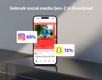 Smartphone met social mediagebruik van Gen Z in Overijssel