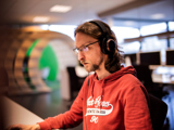 Stef aan het werk