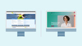 Before en after van het webdesign van CS Opleidingen