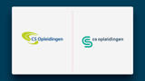 Before en after van het CS Opleidingen logo V2